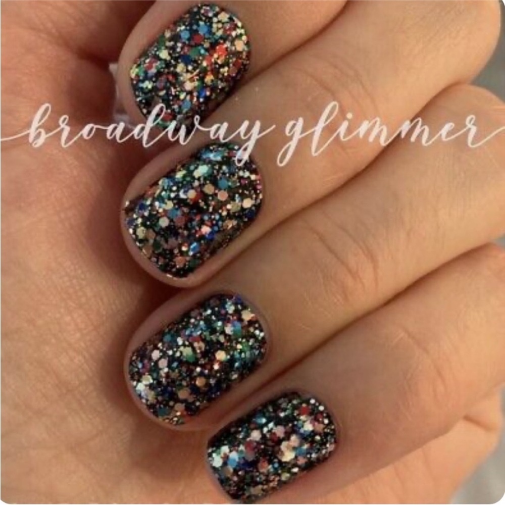 *Retired* Color Street: Broadway Glimmer | Black Multicolor Glitter Sparkle - Picture 8 of 14